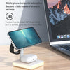 991 3 in 1 15W Electromagnetic Induction Wireless Fast Charging with 360 Degree Rotating Holder(White)