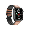ET210 1.91 inch IPS Screen IP67 Waterproof Leather Band Smart Watch, Support Body Temperature Monitoring / ECG (Brown)