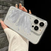 For iPhone 13 Pro Max Butterfly Pattern Transparent TPU Phone Case(Silver)
