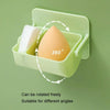 4pcs Powder Puff Egg Storage Box Breathable Wall Mounted Plastic Case(White)