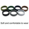 SIR062 8MM Wide Bevel Silicone Ring Sports Ring No.13(Bronze)
