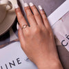 S925 Sterling Silver Simple Ring Women Ring, Size:7