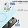 For iPhone 13 Pro Max Liquid Silicone MagSafe Full Coverage Phone Case with Lens Film(White)