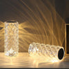 RGB Crystal Rose Atmosphere Table Lamp Bedroom Touch LED Decorative Night Light, Style: Remote Control Model