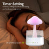 CH08 450ml Rain Humidifier Mushroom Cloud Colorful Night Lamp Aromatherapy Machine, Style: Without Remote Controller(Light Wood Grain)