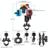 MOTOSLG Crab Motorcycle Phone Clamp Bracket M10 Ballhead Mount(Blue White Red)