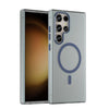 For Samsung Galaxy S23 Ultra 5G MagSafe Frosted Translucent TPU + PC Full Coverage Phone Case(Dark Blue)