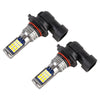 9005 2 PCS DC12-24V / 8.6W Car Double Colors Fog Lights with 24LEDs SMD-3030 & Constant Current, Bag Packaging(White Light + Gold Light)