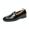 Pointed Set Men Leather Shoes, Size:47(Leather Surface Black)