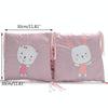 Crib Perimeter Embroidery Bunny Bedding Baby Cotton Anti-collision, Size:30 x 30 cm(Pink Six-piece Suit)