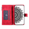 For Samsung Galaxy A06 5G Multi-Card Totem Zipper Leather Phone Case(Red)