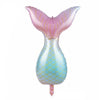 5 PCS Cartoon Mermaid Tail Aluminum Film Balloon Aquarium Decoration Balloon Mall Dress Up Balloon(Pink)