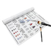 40x30x0.06cm Silicone Manicure Pads Palette Practice Table Mats(Transparent)