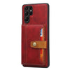For Samsung Galaxy S25 Ultra 5G Calfskin Card Slot TPU Hybrid PU Phone Case(Red)