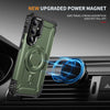 For Samsung Galaxy S24 FE 5G Lens Holder MagSafe Phone Case(Army Green)