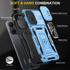 For Xiaomi Poco C65/Redmi 13C Armor PC + TPU Camera Shield Phone Case(Light Blue)