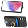 For Samsung Galaxy A56 5G Retro Splitable Magnetic Card Bag Leather Phone Case(Black)