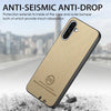 For Samsung Galaxy A26 Twill Fabric Leather Skin Back Phone Case(Khaki)