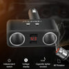 SHUNWEI SD-1925 120W 3A Car 2 in 1 Dual USB Charger 90 Degree Free Rotation Cigarette Lighter(Grey)
