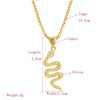 Creative Snake-shaped Pendant Necklace Personality Female Punk Style Inlaid Zircon Necklace