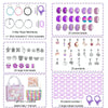 Crystal Beaded Bracelet Set Kids Necklace DIY Educational Toys(Purple)