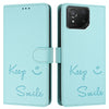 For Asus ROG Phone 8 / 8 Pro Smile Embossing RFID Leather Phone Case(Mint Green)