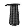Outdoor Portable Folding Telescopic Plastic Stool Camping Fishing Garden Stool(Black)