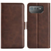For Asus ROG Phone 6 Dual-side Magnetic Buckle Horizontal Flip Leather Phone Case(Brown)