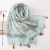 180 X 85cm  Women Cotton And Linen Scarf Retro Splicing Bohemian Printed Silk Shawl SL2003-005