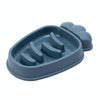 Radish Slow Feeder Dog Bowl, Anti-Slip, Blue