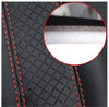 Fiber Leather Embossed Car Seat Belt Shoulder Cover Protector 6.5X23cm(Black Blue)