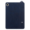 For Samsung Galaxy Tab A9+ TPU Leather Back Tablet Case with Wristband(Dark Blue)
