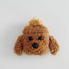 For Apple AirPods 1/2 Generation Universal Wireless Fuzzy Teddy Dog Bluetooth Headphone Protective Case(Brown)