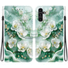 For Samsung Galaxy A13 5G Crystal Texture Colored Drawing Leather Phone Case(Jade Flowers)