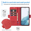 For Samsung Galaxy S25+ 5G LC.IMEEKE Card Slots Skin Feeling Leather Phone Case(Red)