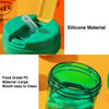 300ml Mini Children Water Mug Leakage-proof Student Plastic Portable Straw Cup(White)