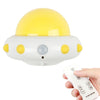 UFO Remote Control USB Charging Night Light Bedside Smart Sensor LED Atmosphere Light(Yellow)