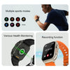 A70 1.96 Inch Health Monitoring Multifunctional IP68 Waterproof Bluetooth Call Smart Watch(Black Steel)