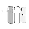 For iPhone 11 Grid Pattern Shockproof Transparent TPU Protective Case(Black)