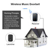 CACAZI Wireless Doorbell Plug-in Chime, 300m Range, 60 Tunes, US Plug (White)