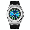 addies MY-052 Business Multifunctional Luminous Watch Silicone Watchstrap Watch for Men(Grey+Blue)