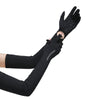 1pair Summer Extended Arm Sleeves Sun Protection UV Protection Sleeves, Style: Leaf  (Night Black)