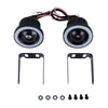 2 PCS 2.5 inch 10W 900 LM 6000K Car Fog Lights with Colorful Angle Eye Light, DC 12V(White Light)