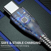 ENKAY ENK-CB128 PD 27W Type-C to 8 Pin Carbon Steel Hose Spring Fast Charging Data Cable, Length:2m(Silver)