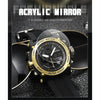 SANDA 3107 Dual Digital Display Luminous Alarm Clock Men Outdoor Sports Electronic Watch(Black Gold)