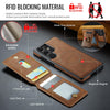 For Samsung Galaxy S25 Ultra 5G DG.MING K1 MagSafe Detachable Wallet RFID Back Cover Phone Case(Brown)