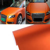 1.52m  0.5m Ice Blue Metallic Matte Icy Ice Car Decal Wrap Auto Wrapping Vehicle Sticker Motorcycle Sheet Tint Vinyl Air Bubble Free(Orange)