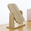 2 PCS Desktop Wooden Makeup Mirror Home Girl Heart Makeup Mirror,Size: Large
