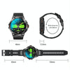 K62 1.43 Inch Waterproof Bluetooth Call Weather Music Smart Sports Watch, Color: Black Leather