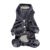 Grey Coral Fleece Dog Coat, Hooded, Warm, Size L